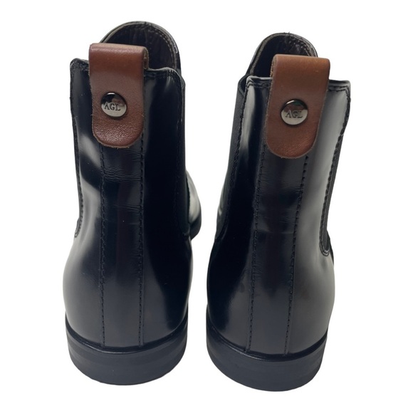 AGL Women’s Black Leather Chelsea Slip On Ankle Boots - Picture 5 of 9